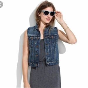 Madewell goldrush denim jean vest xs